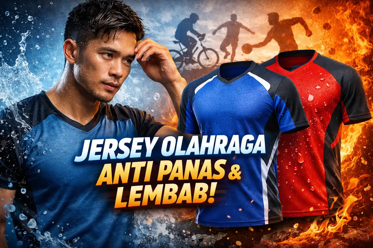 Jersey olahraga anti panas dan lembab