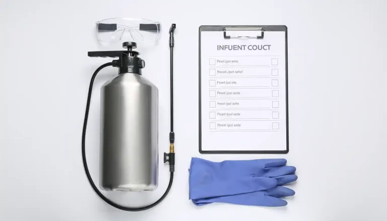 Petugas jasa anti rayap Banjarmasin memeriksa dinding rumah menggunakan senter secara profesional