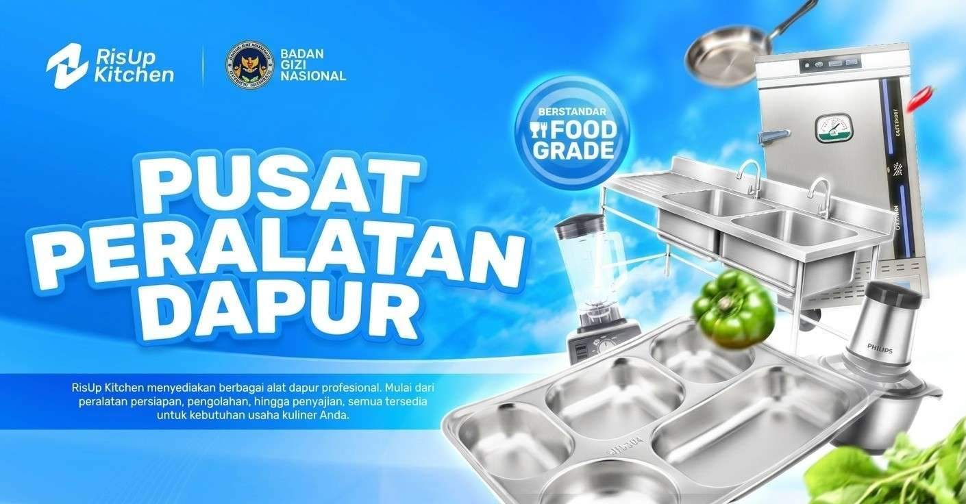 standar dapur makanan bergizi dengan peralatan higienis dan modern