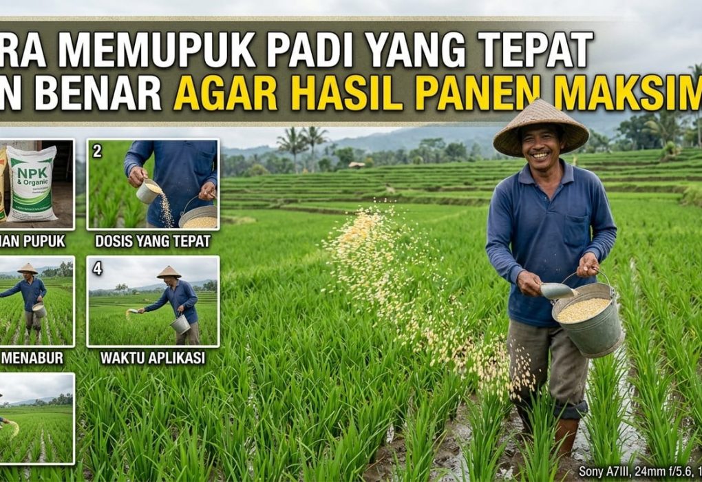 cara memupuk padi yang tepat dan benar agar hasil panen maksimal