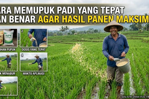 cara memupuk padi yang tepat dan benar agar hasil panen maksimal